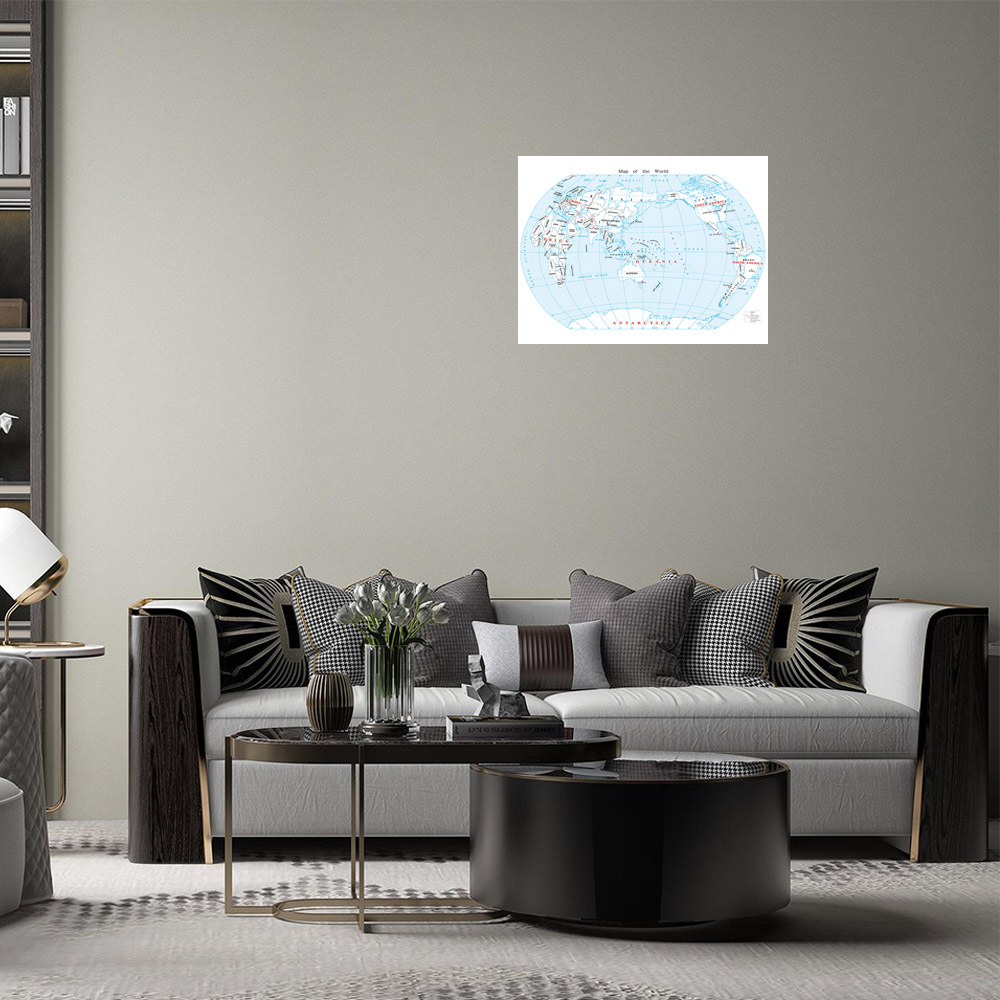 世界地図 ポスター 標準 おしゃれ 特大-2