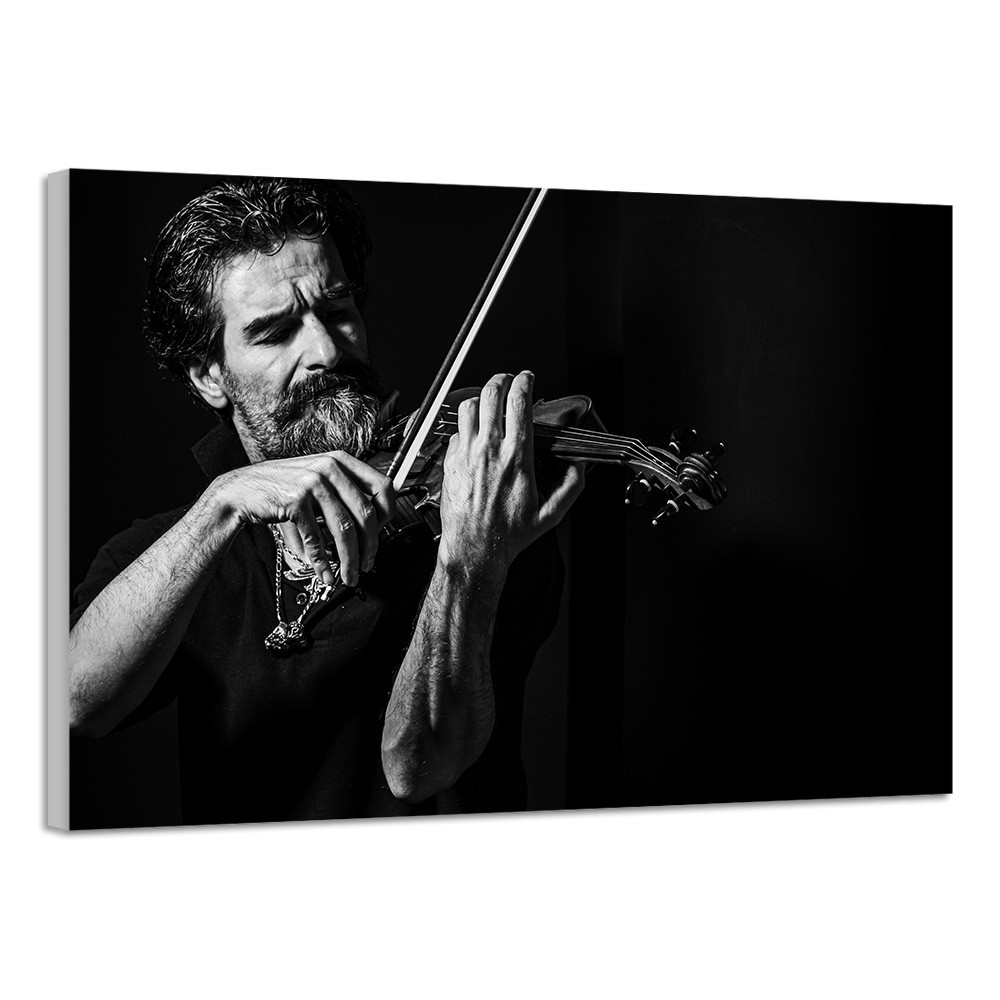 バイオリニスト 男 音楽家 アートパネル フィドラー 自画像 壁面飾り-2