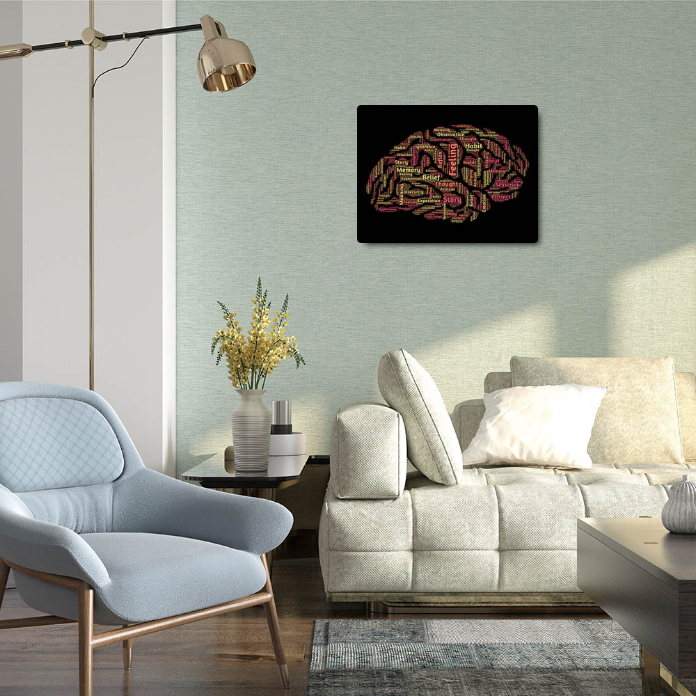 マインド 脳 考え方 知覚 知能 壁掛け 考える 知識 考え 学ぶ 心理学 アートパネル-6