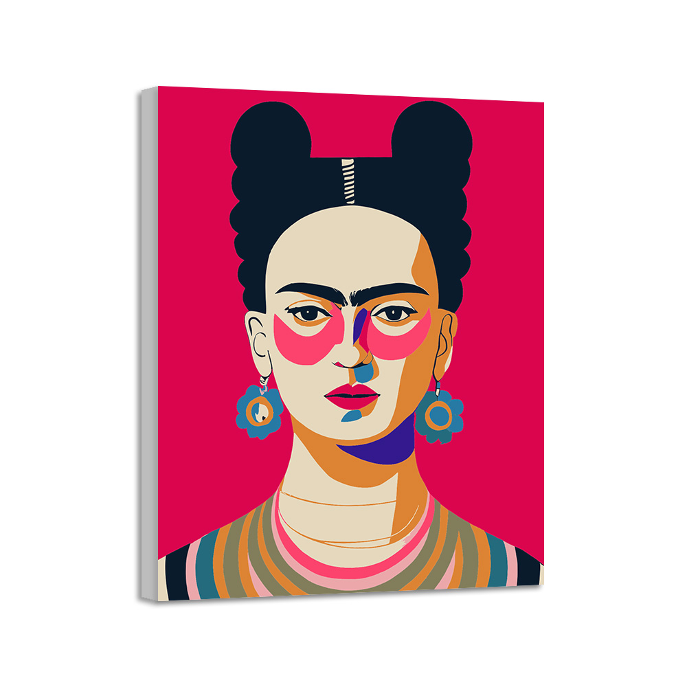 化粧 絵 フリダ Kahlo アートパネル 幾何学-2