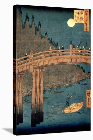 京橋竹がし 歌川広重 名所江戸百景 日本画 名画 アートパネル 縦長-2